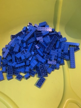 Lego bricks cegła 2x2 3001 2x3 3002 2x4 niebiesk  