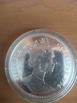 5 oz moneta srebrna gibraltar 1994