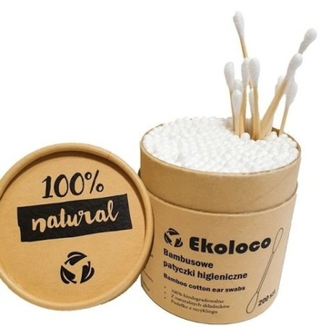 Bambusowe patyczki higieniczne BIO Eko 200 szt