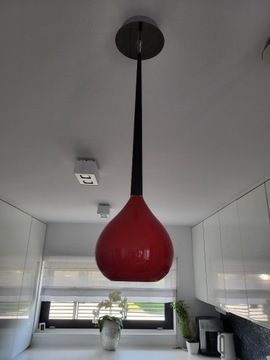 Lampa wisząca nowoczesna loftowa czerwona