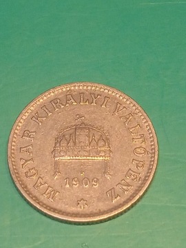 Moneta Węgry Franz Joseph 10 Filler 1909