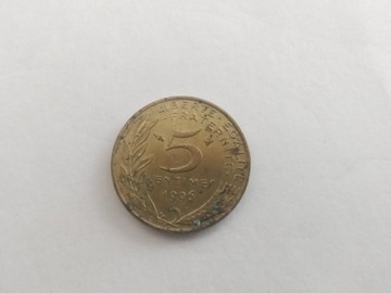5 Centimes 1996 Francja moneta obiegowa