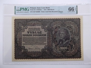 1000 marek 1919  III Serja AP   PMG66  EPQ  R1