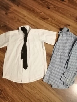 Dwie Koszule plus krawat 134/140