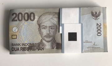 100 szt x Indonezja 2000 Rupiah UNC 2015 paczka