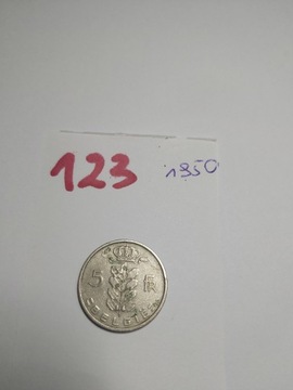 Moneta 5 franków Belgia 1950