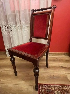 4 krzesła drewniane toczone