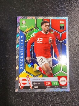 EURO 2024 TOPPS MATCH ATTAX GRADUATED GEM AUT 18 JUNIOR ADAMU