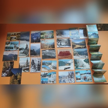 pocztówki góry, 27 szt + rozkładane