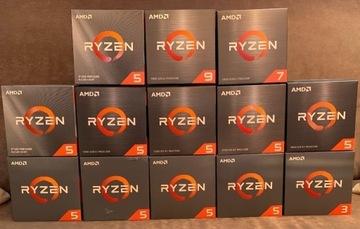 Pudełka, opakowania AMD Ryzen 3, 5