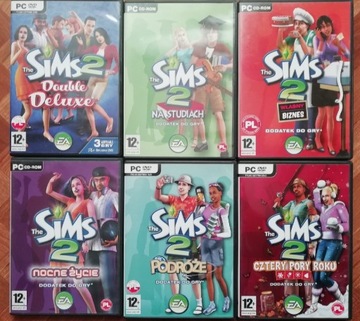 The SIMS 2 DOUBLE DELUXE + 5x DODATEK gra na PC