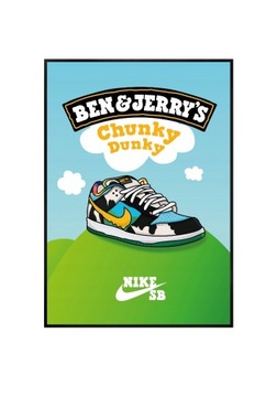 Plakat A3 42x30 Nike x Ben & Jerry's Y2K do pokoju