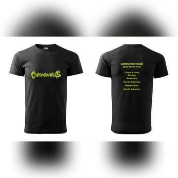 Coronavirus world tour 2020 koszulka koronawirus