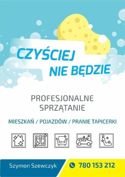 Sprzątanie mieszkań pojazdów i pranie tapicerki