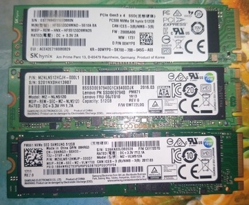  Dysk SSD 512Gb  PCIe M.2