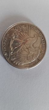 Moneta 1/2dolara ładna orginał pr 900 srebro