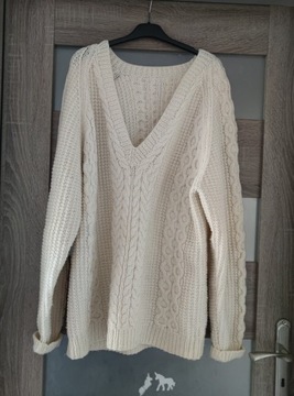 Sweter damski oversize z wełną XL