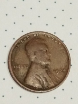 Moneta 1 cent usa Lincoln 1924