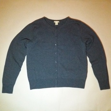 sweter H&M rozpinany, szaroniebieski, rozmiar L