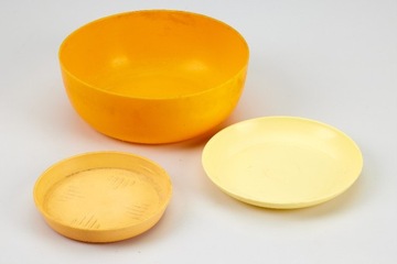 plastikowe podstawki pod doniczki żółte 3szt