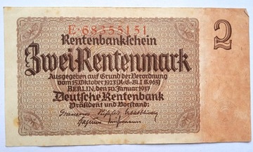 2 marki niemieckie 1937