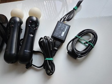 Zestaw Move VR PS3 PS4 Google ładowarka+ 2 Kontrolery różdżka pad