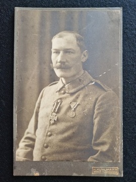 Oryginalne zdjęcie żołnierza z krzyżem żelaznym