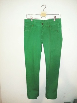 Zielone spodnie Terranova rurki proste emo punk M
