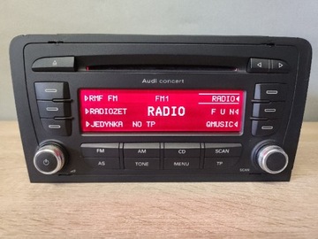 Radio samochowe Audi Concert II CD AUX A3 8P + kod