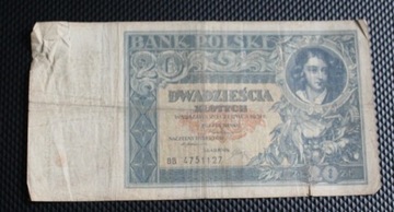 20 zł złotych 1931r seria BB 4751127