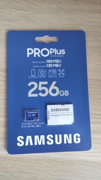 Samsung PRO Plus karta microSD zapis 130 MB/s