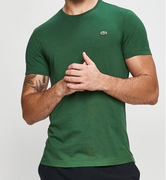 Lacoste nowy t-shirt zielony logo r. M TH2038 