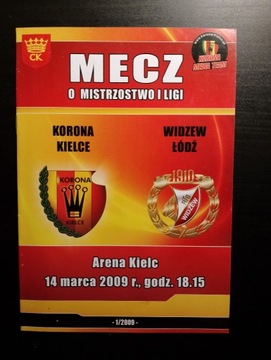 PROGRAM KORONA KIELCE - WIDZEW ŁÓDŹ 2008-09