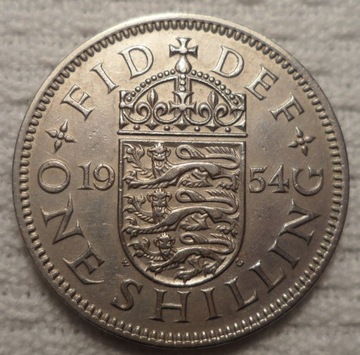 Brytania Elżbieta II Szyling Shilling 1954 Anglia