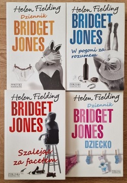 BRIDGET JONES - Zestaw 4 książek. Raz przeczytane, stan idealny