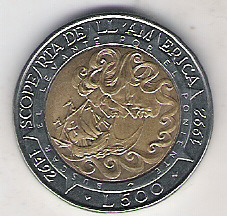 San Marino 500 lira 1992