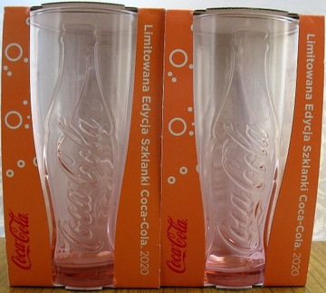 Coca-Cola szklanka z McDonald's 2020 (łososiowa). 