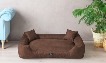 Legowisko dla średniego psa 110x90cm sofa zamszowe