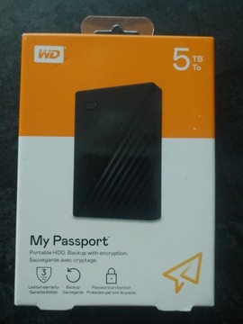 Dysk Zewnętrzny Wd My Passport 5TB USB 3.0