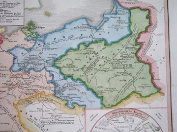1839 oryginał MAPA POLSKA WARSZAWA NAPOLEON