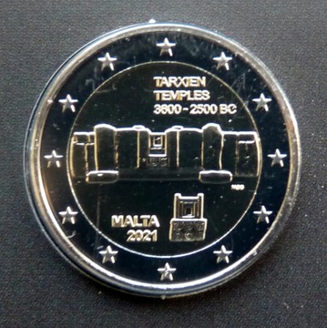 MALTA  2021 2 EURO TARXIEN LITERA "F"  UNC !!!!!!