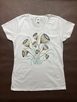 Art T-shirt ręcznie malowany vintage 38 M