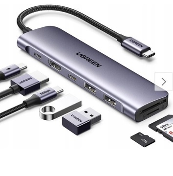 UGREEN Hub USB C z 4K HDMI, 100W PD 7 w 1
