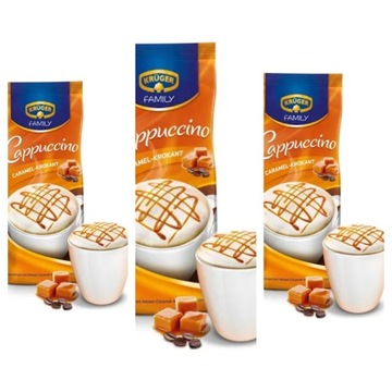 Kawa Kruger Cappuccino Caramel -Krokant 3x500g  DE