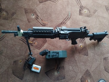 Replika ASG M249 z osprzętem