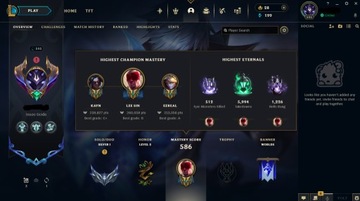 KONTO LOL EUNE 274 SKINÓW 595LVL MAIN JGL