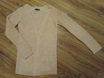 Sweterek dziewczęcy dłuższy fason kieszonki r.152
