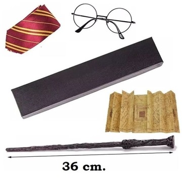Harry Pottera zestaw rozdzka krawat mapa huncwotow