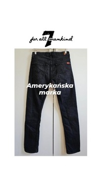 7 For All Mankind Chad Slim 30 jeansy męskie czarn