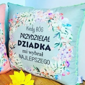 Prezent Dzień Babci Dziadka Poduszka  Handmade